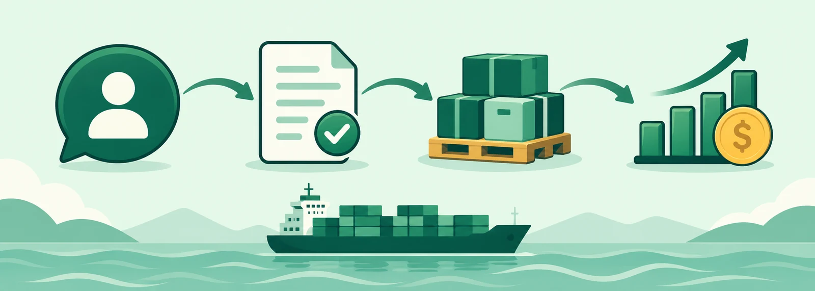 Freight CRM workflow from customer inquiry and quotation to cargo and profit