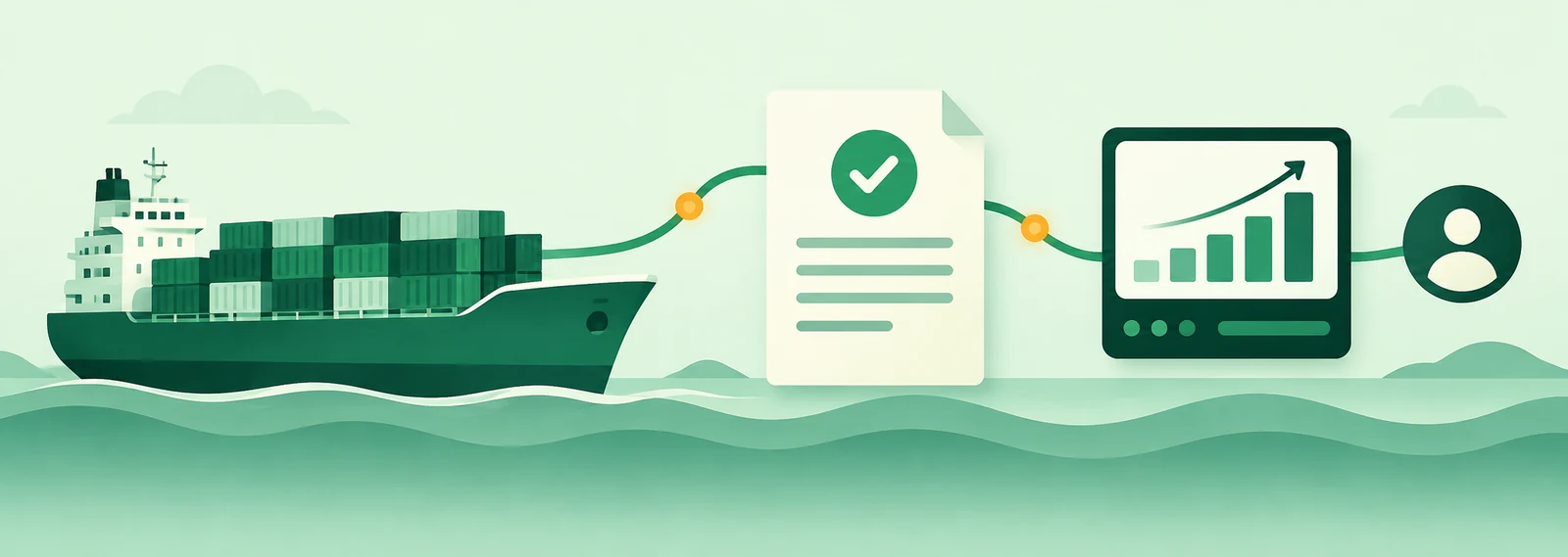 Connected freight operations, approved shipment documentation and results reporting